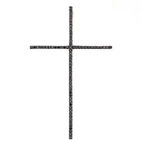 .43ct Black Diamond Cross Pendant 50MM