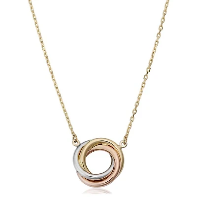Tri Gold Love Knot Necklace