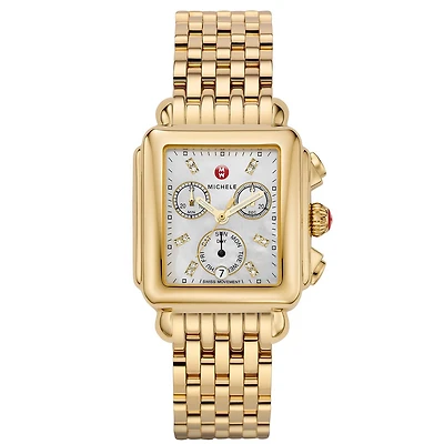 Deco Yellow Chronograph 35MM Watch