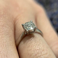 .75ct Diamond Solitaire Illusion White Gold Ring