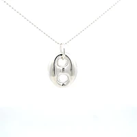 Puffed Mariner Silver Pendant 27MM