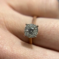 1.0ct Diamond Solitaire Illusion Rose Gold Ring