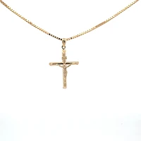 35MM All Gold Crucifix Pendant