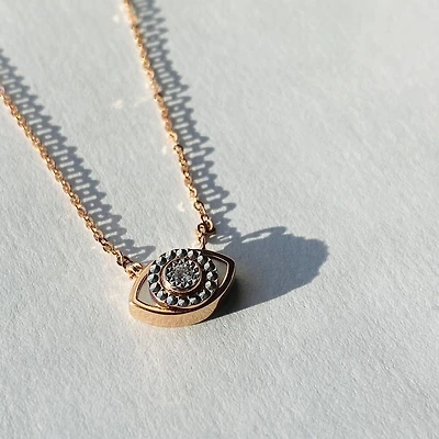 Evil Eye Scroll Necklace