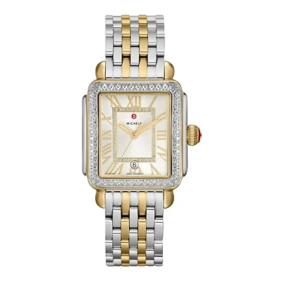 Deco Madison Two Tone Diamond 35MM Watch