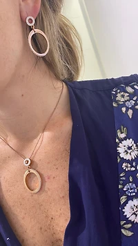 Classy Rose Crytal Earrings