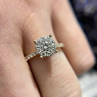 1.50ct Diamond Solitaire Illusion Shank Yellow Gold Ring