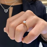 .50ct Diamond Illusion Rose Gold Ring