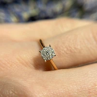 .50ct Diamond Illusion Rose Gold Ring