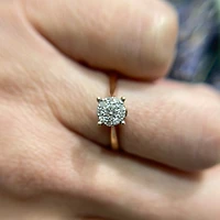 .75ct Diamond Solitaire Illusion Rose Gold Ring