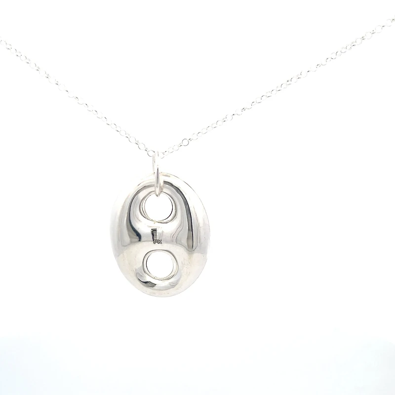 Puffed Mariner Silver Pendant 35MM