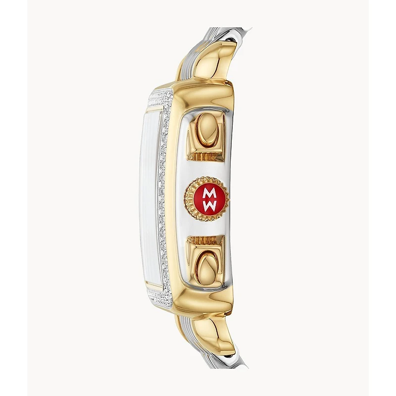 Deco Diamond Two Tone Mother Pearl 35MM Chrono Watch