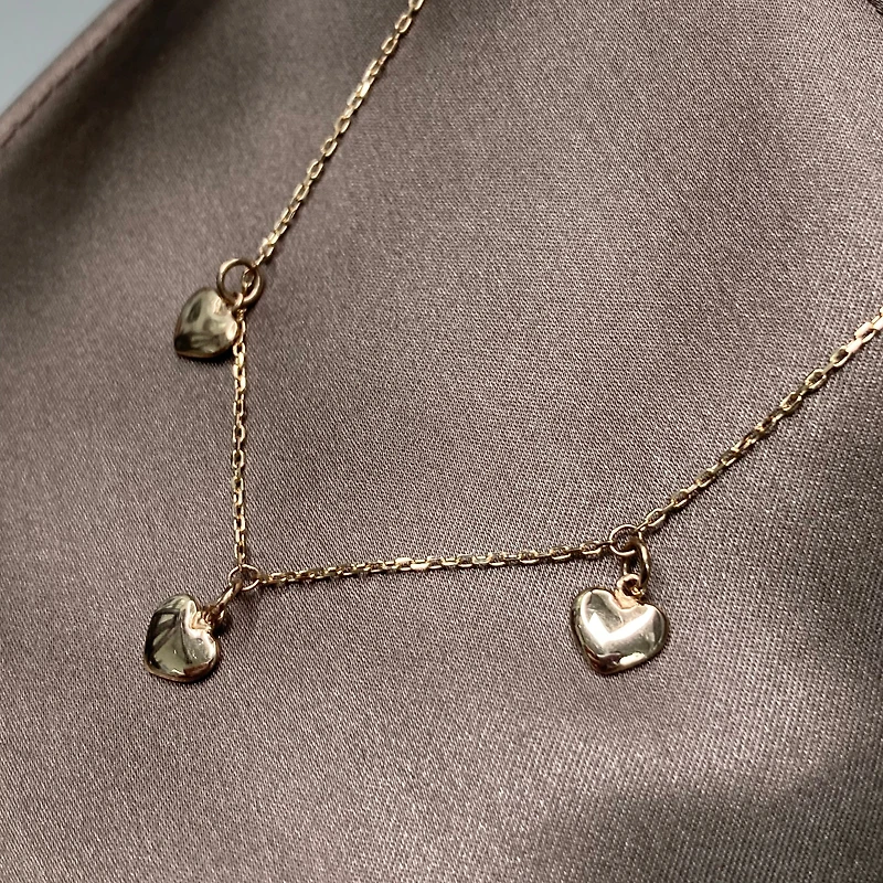 Puffy Rose Gold Necklace 14K