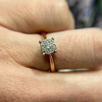 .75ct Diamond Solitaire Illusion Rose Gold Ring