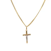 Crucifix 23MM Two Tone Pendant