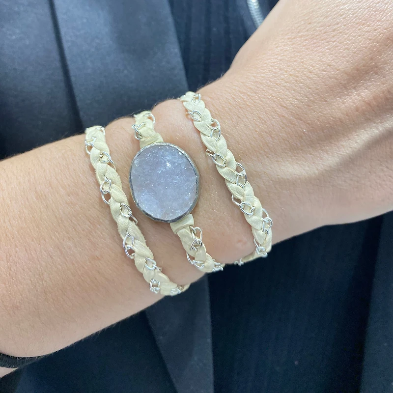 White Cordelia Wrap Bracelet