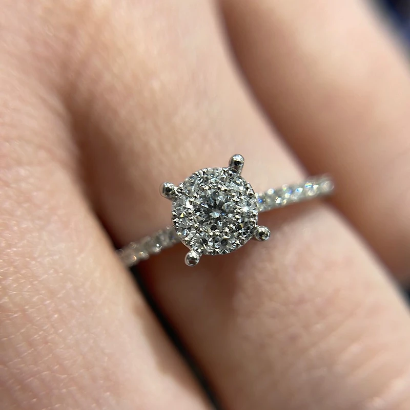 .75ct Diamond Illusion Shank White Gold Ring