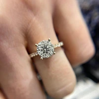 1.50ct Diamond Solitaire Illusion Shank Yellow Gold Ring