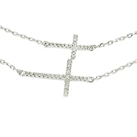 Double Layer Cross Necklace