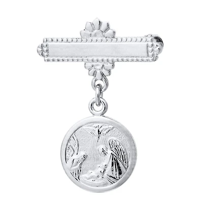 ¬†Guardian Angel Baby Pin 14K White Gold