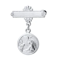 ¬†Guardian Angel Baby Pin 14K White Gold