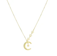 Moon and Stars 14K Necklace