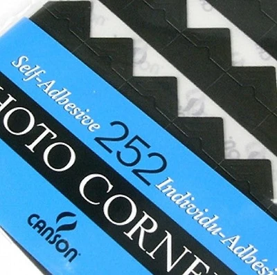 Adhesive photo corners - black (252)