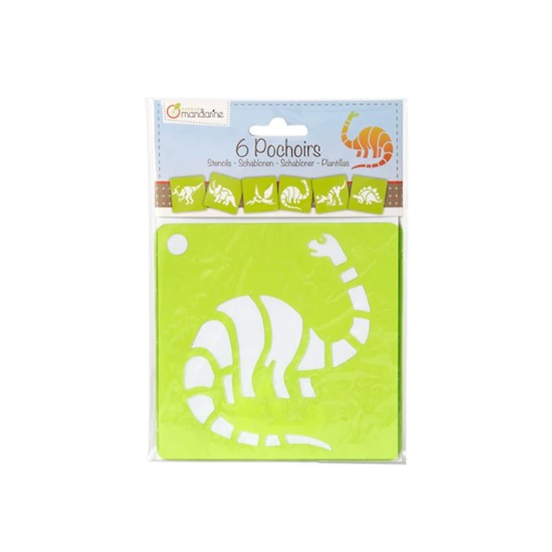 6-Pack Stencils - Dinosaurs