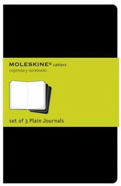 Ens. 3 Cahiers carton pages blanches X-Large Noir 120p