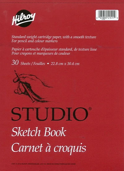 Carnet à croquis spirale Studio 30f 9x12''