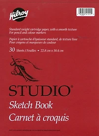 Carnet à croquis spirale Studio 30f 9x12''
