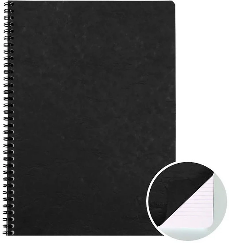 Cahier spirale Age-Bag ligné 100p 21x29.7cm Noir