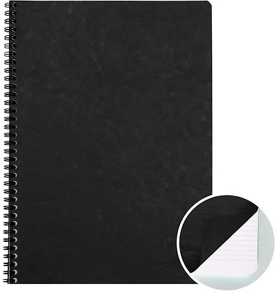 Cahier spirale Age-Bag ligné 100p 21x29.7cm Noir