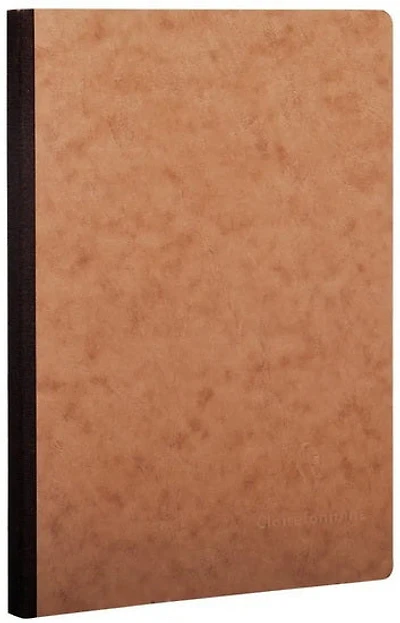 Cahier broché dos toilé Age-Bag uni 192p 14.8x21cm Tabac