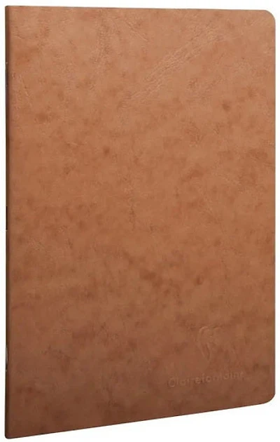 Cahier piqué Age-Bag ligné 96p 14.8x21cm Tabac