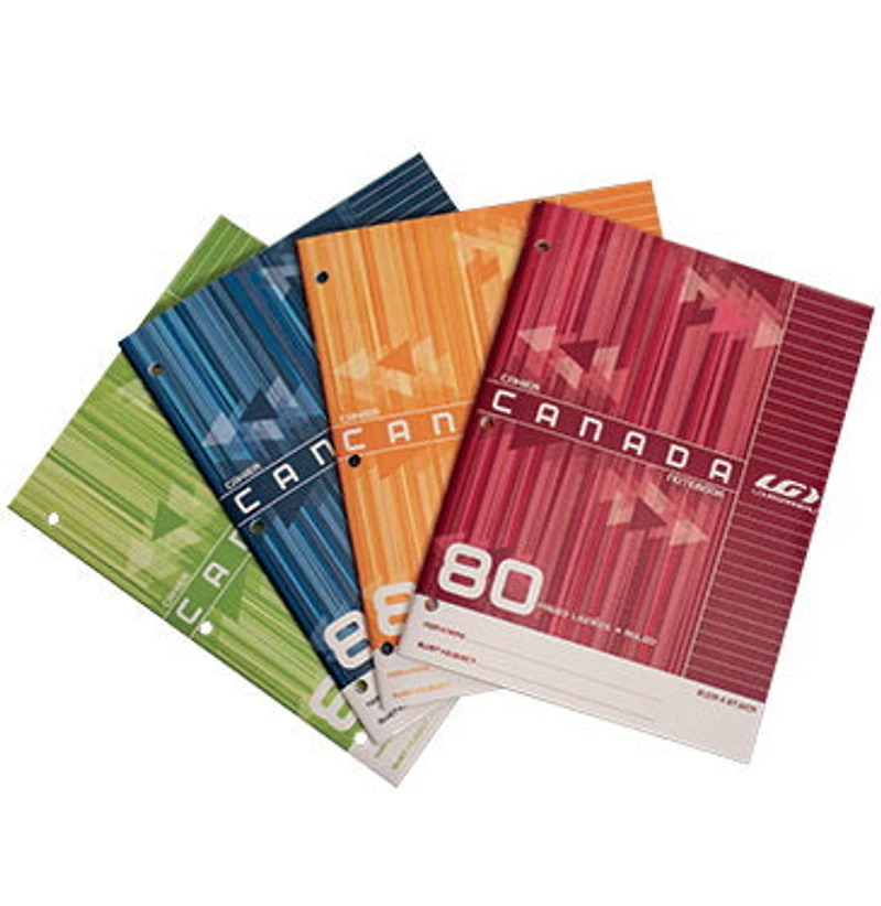 Cahier Canada ligné LG 80p 4AS