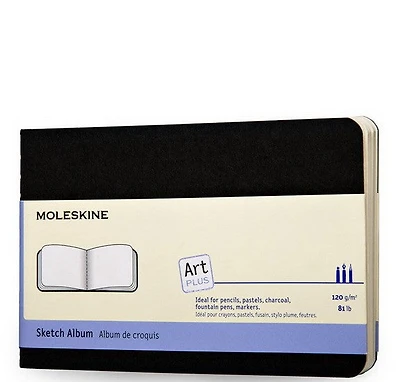 Cahier Sketch album Poche Souple Noir 72p