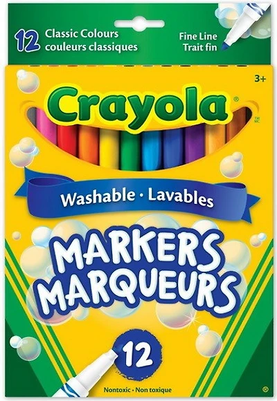 Marqueurs lavables Colossal pointe fine (12)