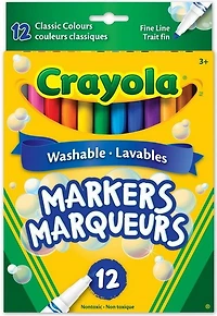 Marqueurs lavables Colossal pointe fine (12)