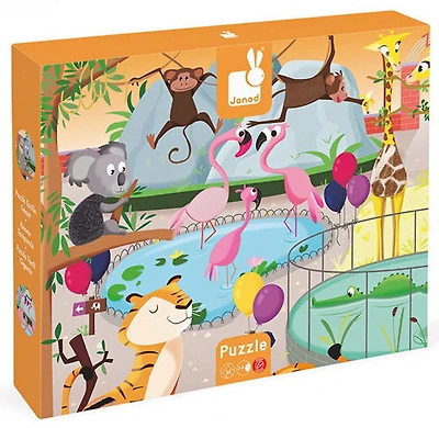 Puzzle tactile une journée au zoo 20 mcx