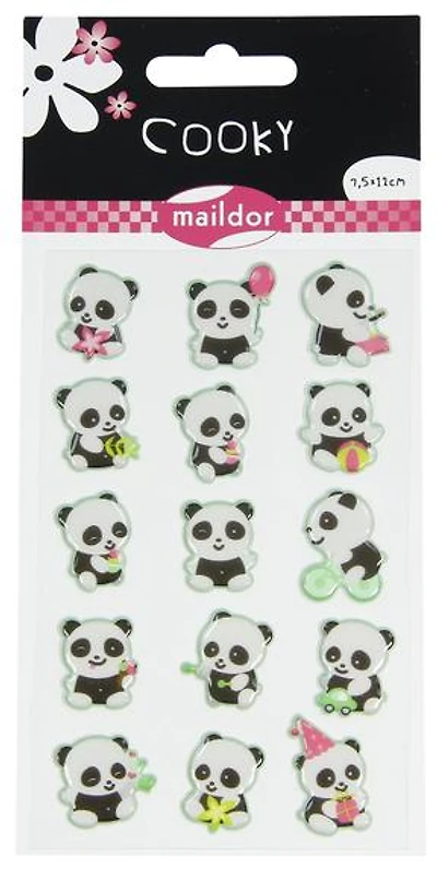 Autocollants Cooky : Pandas