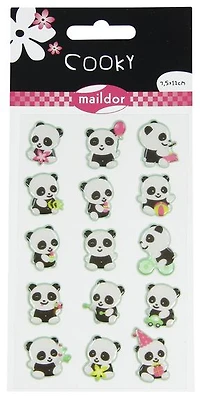 Autocollants Cooky : Pandas