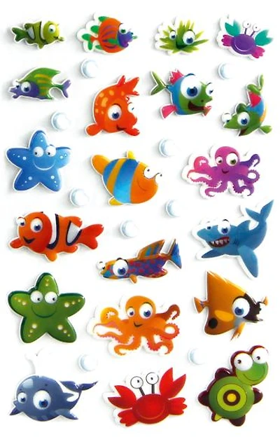 Autocollants Cooky : Animaux de la mer