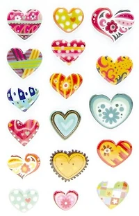 Autocollants coeurs pep