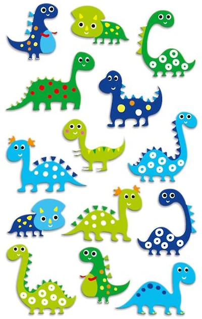 Cooky Puffy Stickers - Dinosaurs