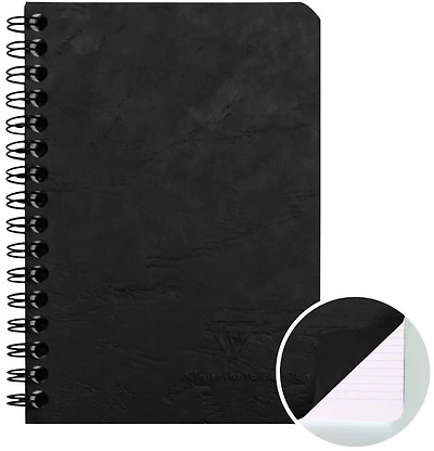 Carnet spirale Age-Bag ligné 100p 9.5x14cm Noir