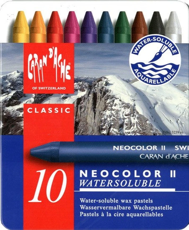 Neocolor II watercolour pencil set of