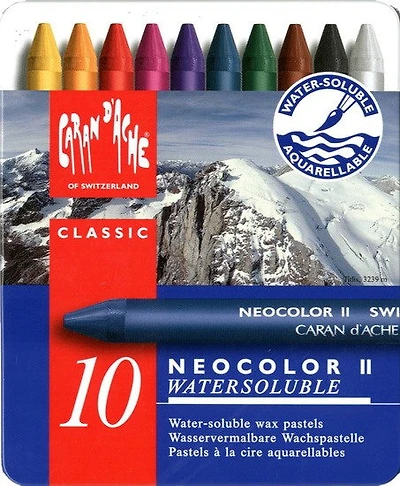 Neocolor II watercolour pencil set of