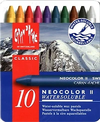 Neocolor II watercolour pencil set of