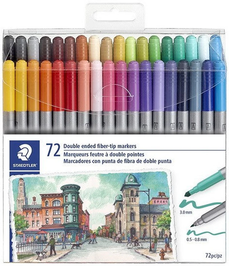 Set of 72 Markers Double-Ended